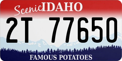 ID license plate 2T7765O