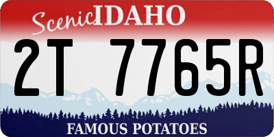 ID license plate 2T7765R