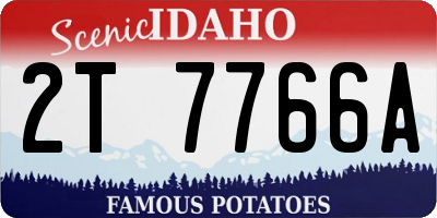 ID license plate 2T7766A