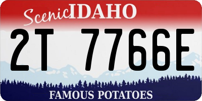 ID license plate 2T7766E