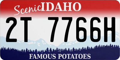 ID license plate 2T7766H
