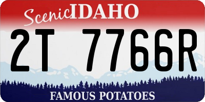 ID license plate 2T7766R