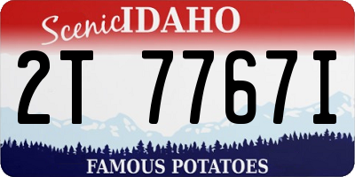 ID license plate 2T7767I