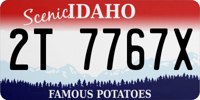 ID license plate 2T7767X