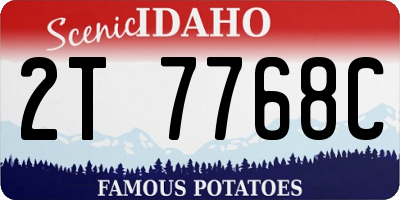 ID license plate 2T7768C