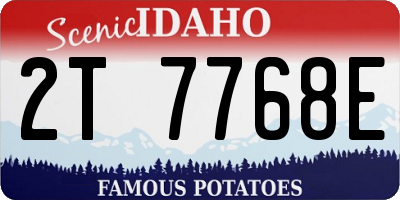 ID license plate 2T7768E