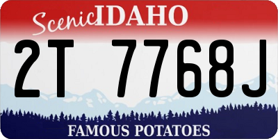 ID license plate 2T7768J