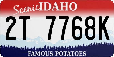 ID license plate 2T7768K