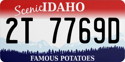 ID license plate 2T7769D