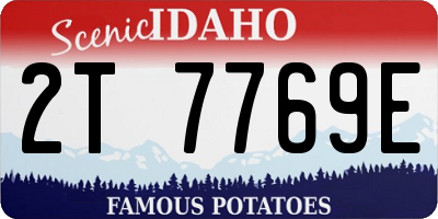 ID license plate 2T7769E
