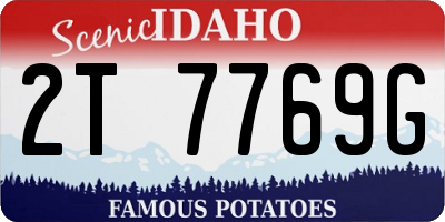 ID license plate 2T7769G