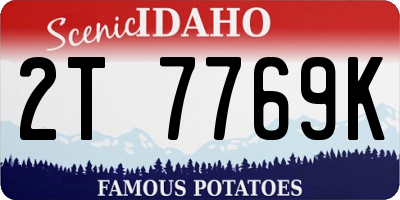 ID license plate 2T7769K