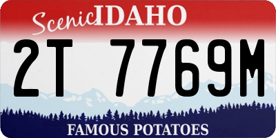 ID license plate 2T7769M
