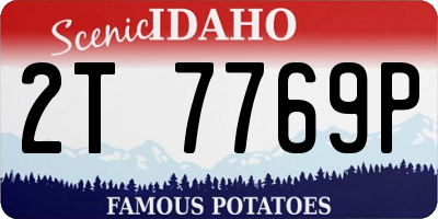 ID license plate 2T7769P