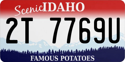 ID license plate 2T7769U