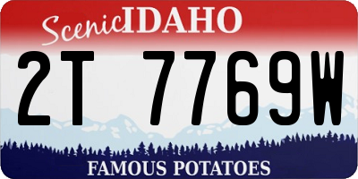 ID license plate 2T7769W