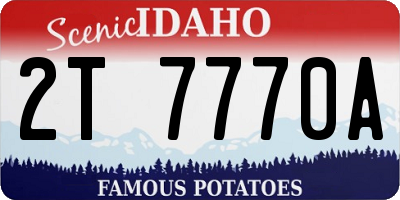 ID license plate 2T7770A