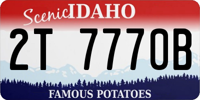 ID license plate 2T7770B
