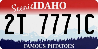 ID license plate 2T7771C