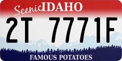 ID license plate 2T7771F