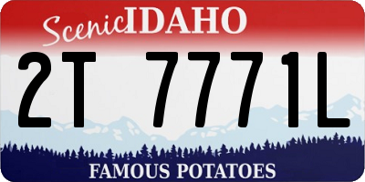 ID license plate 2T7771L