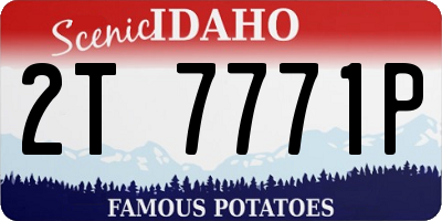 ID license plate 2T7771P