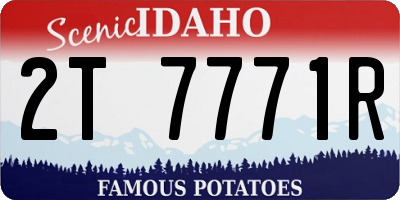 ID license plate 2T7771R