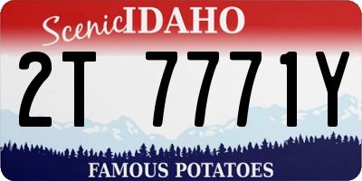 ID license plate 2T7771Y