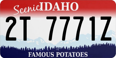 ID license plate 2T7771Z