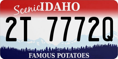 ID license plate 2T7772Q