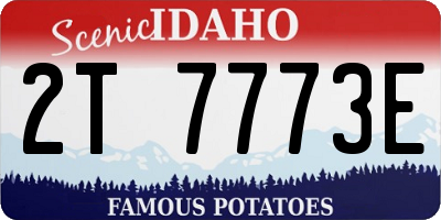 ID license plate 2T7773E