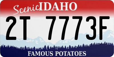 ID license plate 2T7773F