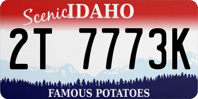 ID license plate 2T7773K