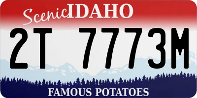 ID license plate 2T7773M