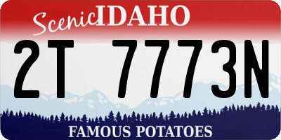 ID license plate 2T7773N