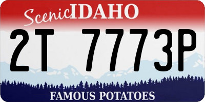 ID license plate 2T7773P