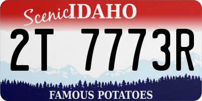ID license plate 2T7773R