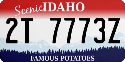 ID license plate 2T7773Z