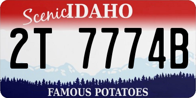 ID license plate 2T7774B