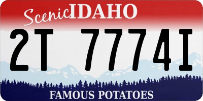ID license plate 2T7774I
