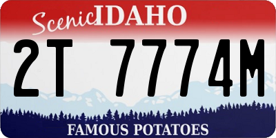 ID license plate 2T7774M
