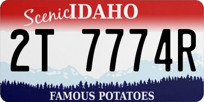 ID license plate 2T7774R