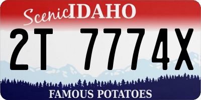 ID license plate 2T7774X