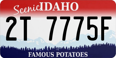 ID license plate 2T7775F