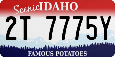ID license plate 2T7775Y