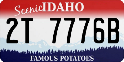 ID license plate 2T7776B