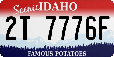 ID license plate 2T7776F