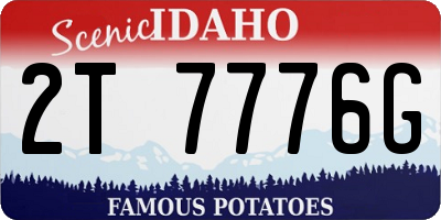 ID license plate 2T7776G