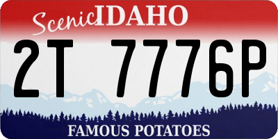 ID license plate 2T7776P