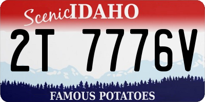 ID license plate 2T7776V
